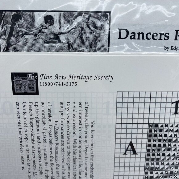 Dancers Rehearsing Cross Stitch Chart The Fine Arts Heritage Society Edgar Degas - Picture 6 of 8